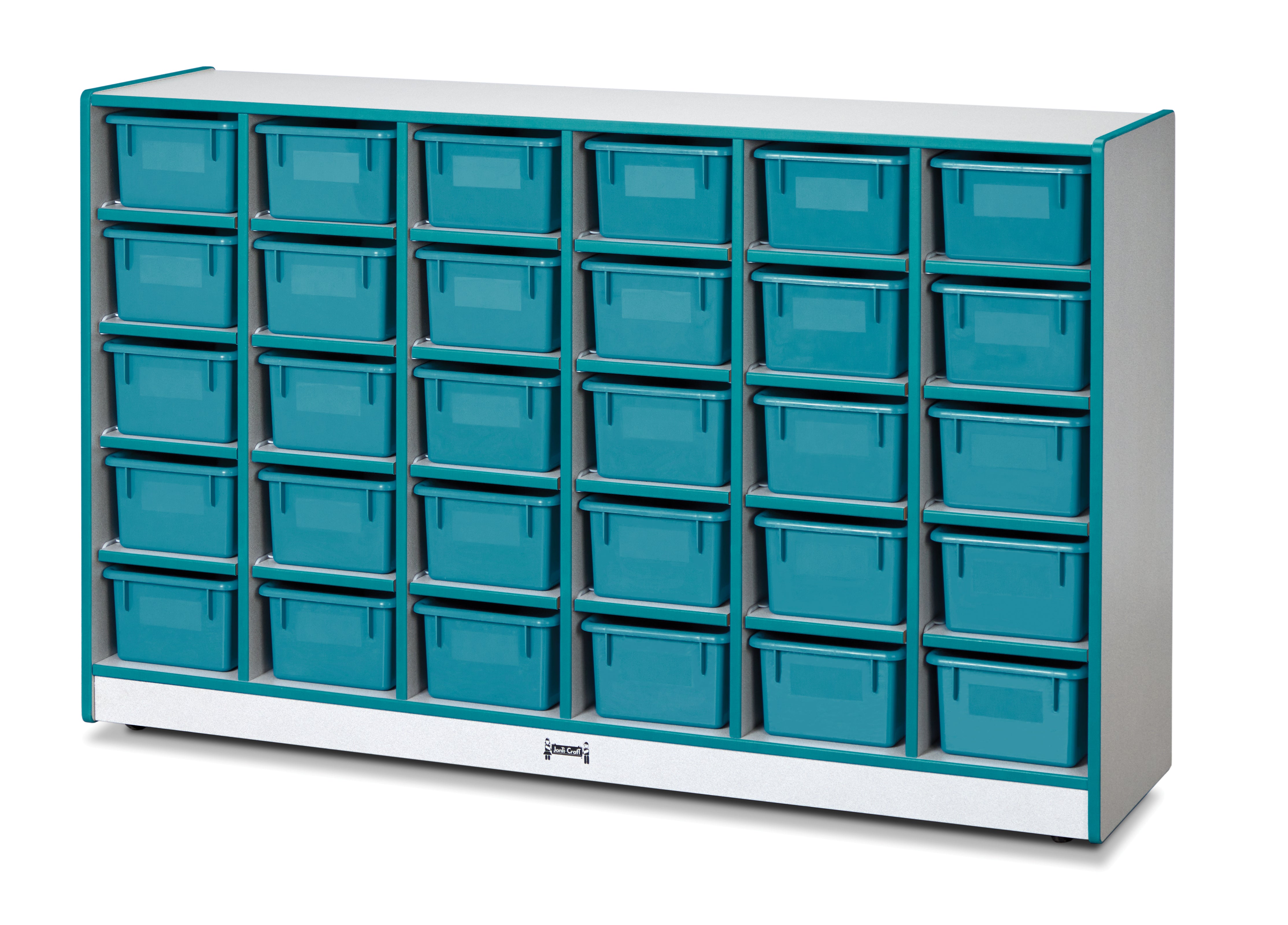 Rainbow Accents® 30 Cubbie-Tray Mobile Storage - without Trays - Teal