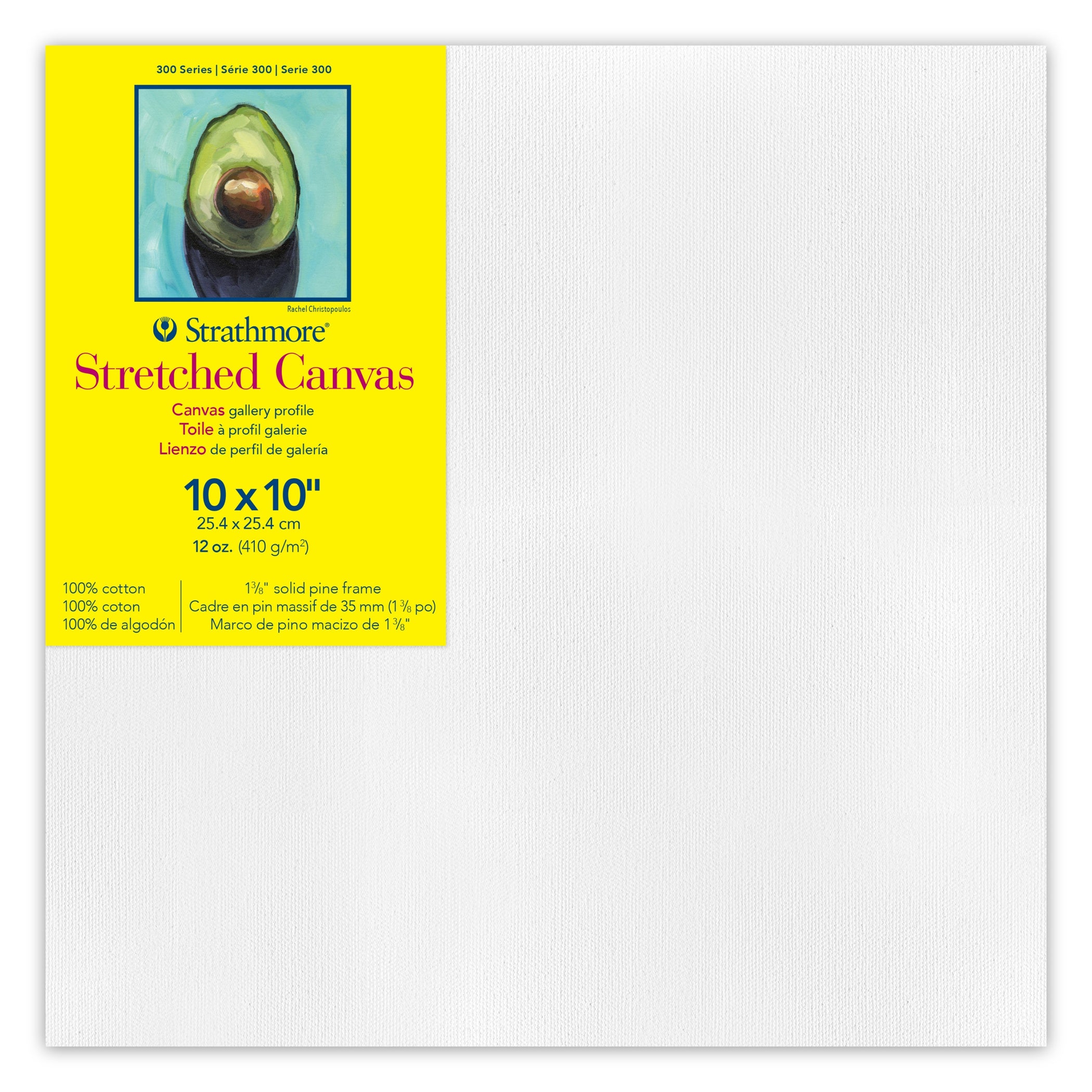 300 Series Gallery Stretched Canvas, 10x10 inch