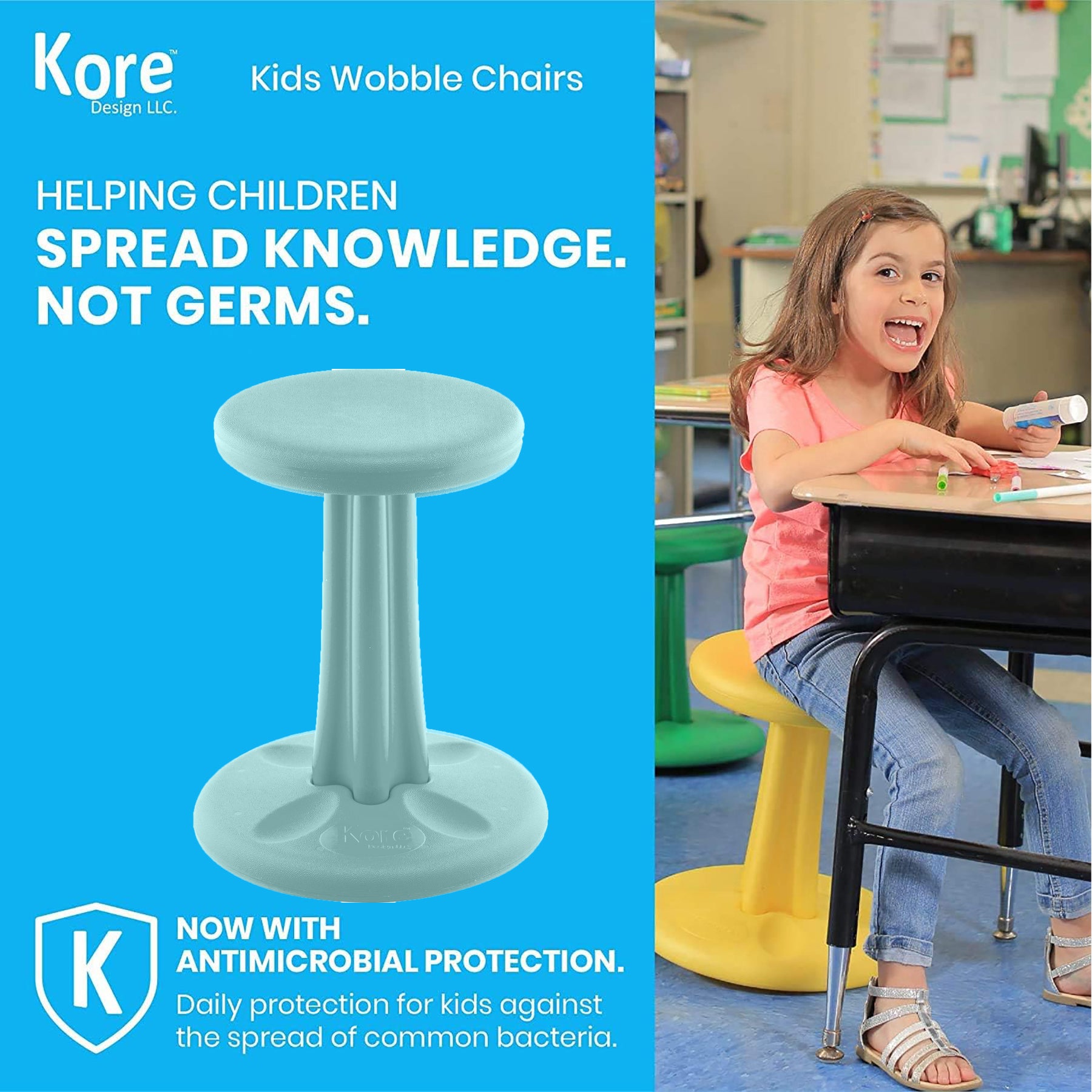 Junior Wobble Chair 16", Teal