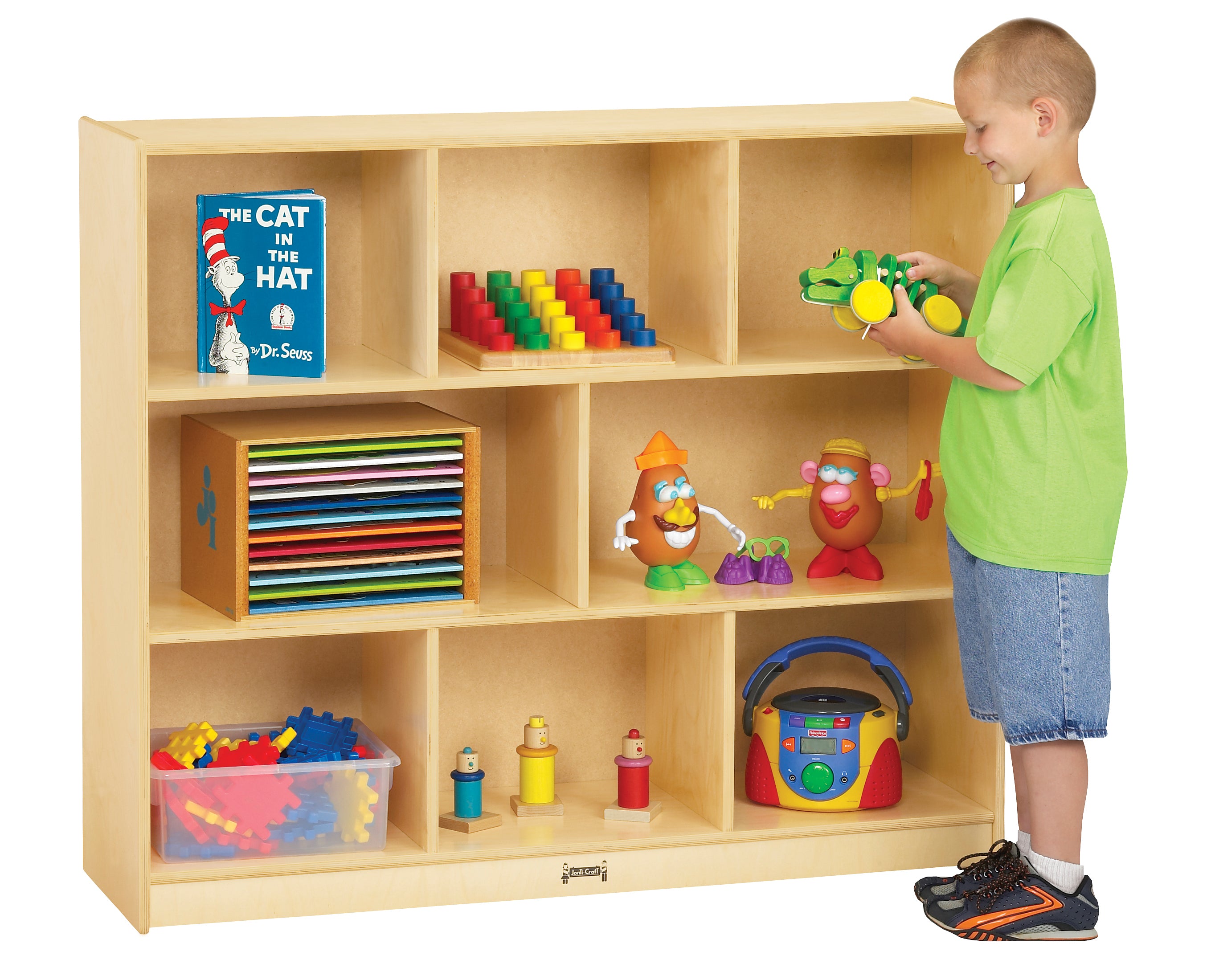 Jonti-Craft® Mega Mobile Single Storage Unit - Magnetic Write-n-Wipe Back