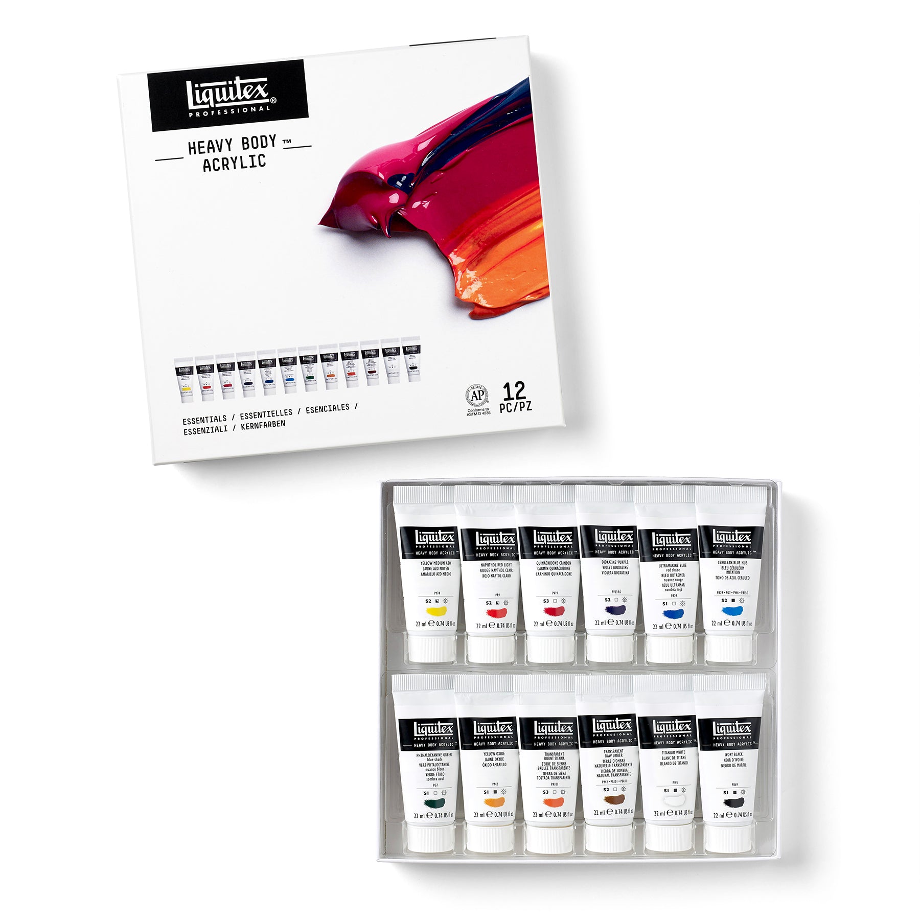 Heavy Body Color - 12 x 22ml Essentials Sets
