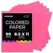 Hygloss Colored Paper - 8.5"x11", 90 count, Pink
