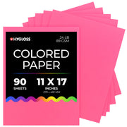Hygloss Colored Paper - 11"x17", 90 count, Pink