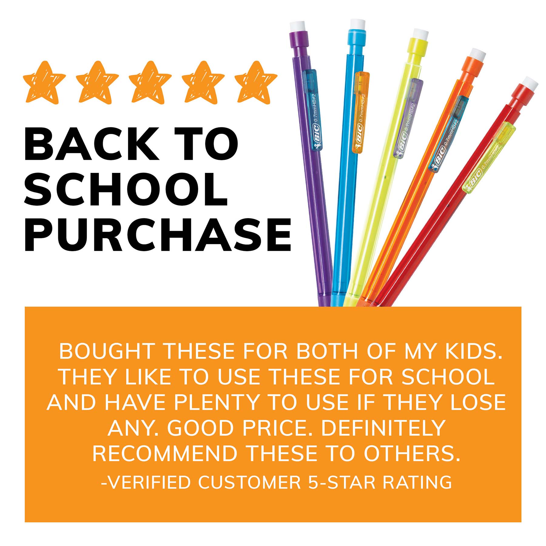 Mechanical Pencil Xtra Life, Assorted Colors, 40 Count