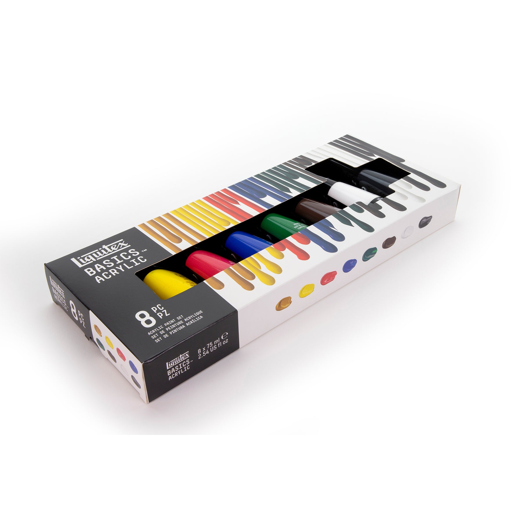 LQ BASICS Acrylic Color 8 x 75mlTube Set