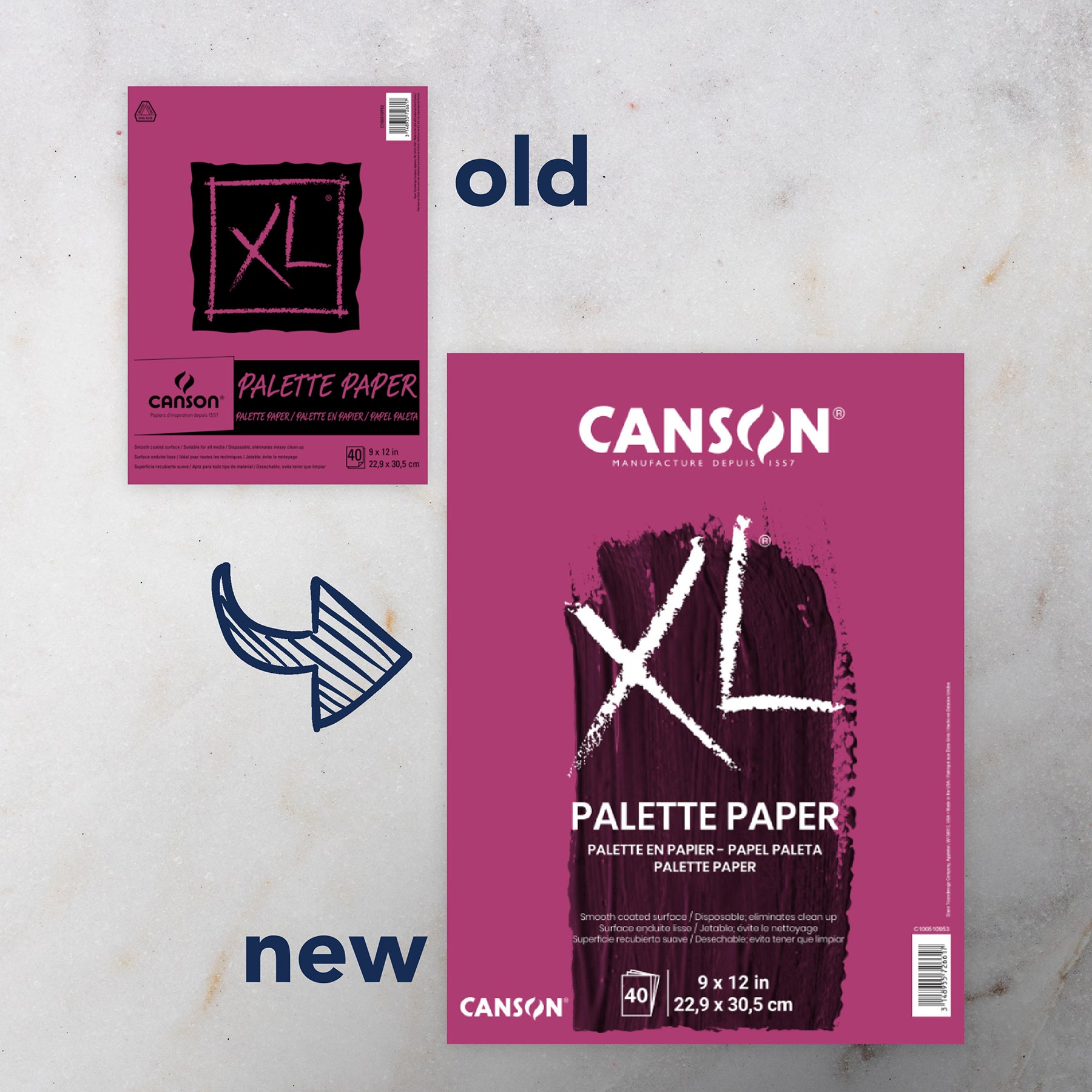 XL Series Palette Pad, Foldover Binding, 10 Sheet, 9x12 inch, 1 Count