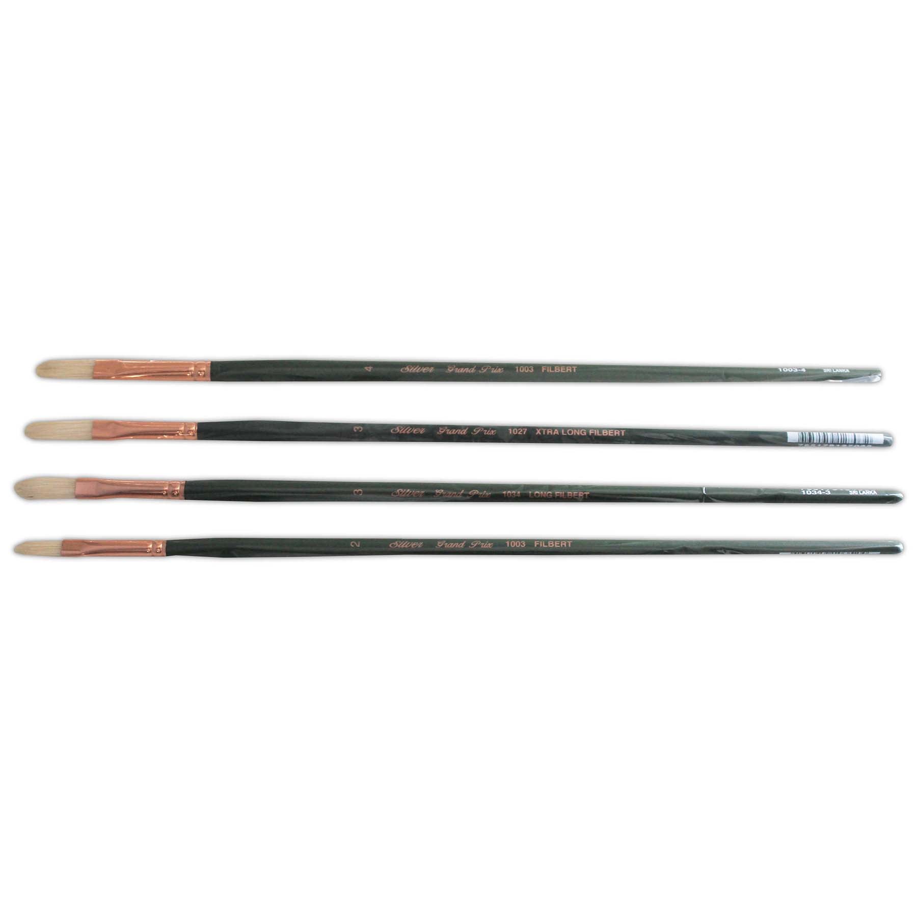Grand Prix Large Multilength Filberts, 4 Brushes