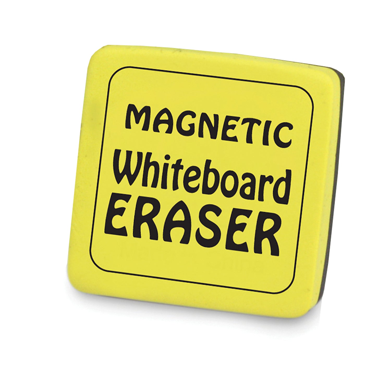 Magnetic Whiteboard Eraser, 2" x 2", Yellow, Pack of 12