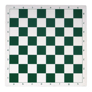 Chessboard Roll-Up Vinyl With Algebraic Notation In Green, Board Measurement:17"