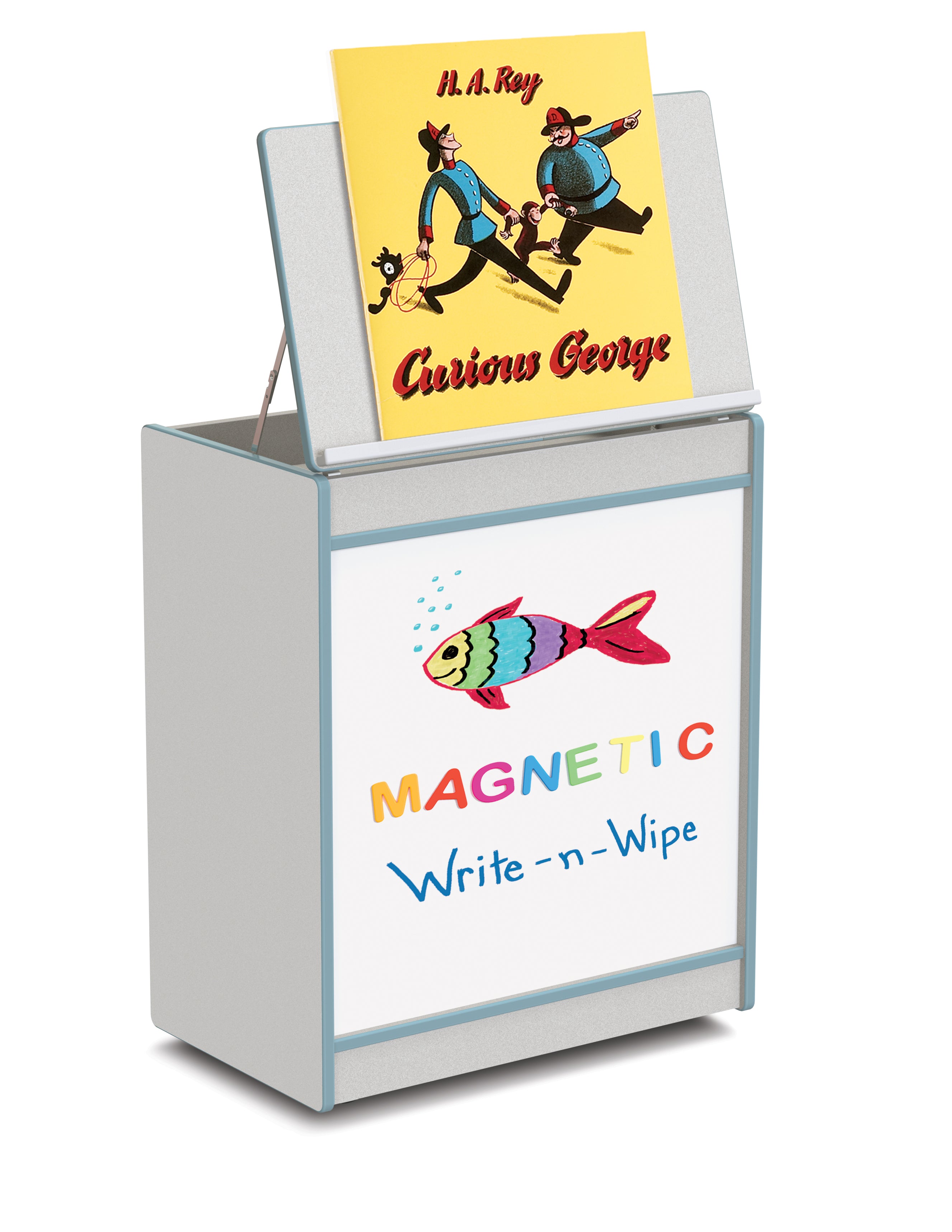 Rainbow Accents® Big Book Easel - Magnetic Write-n-Wipe - Coastal Blue