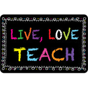The Original Fun Mat®, Computer Mouse Pad, 11.75x8 in, Teacher Inspiration, Live Love Teach, Chalkloop Pattern