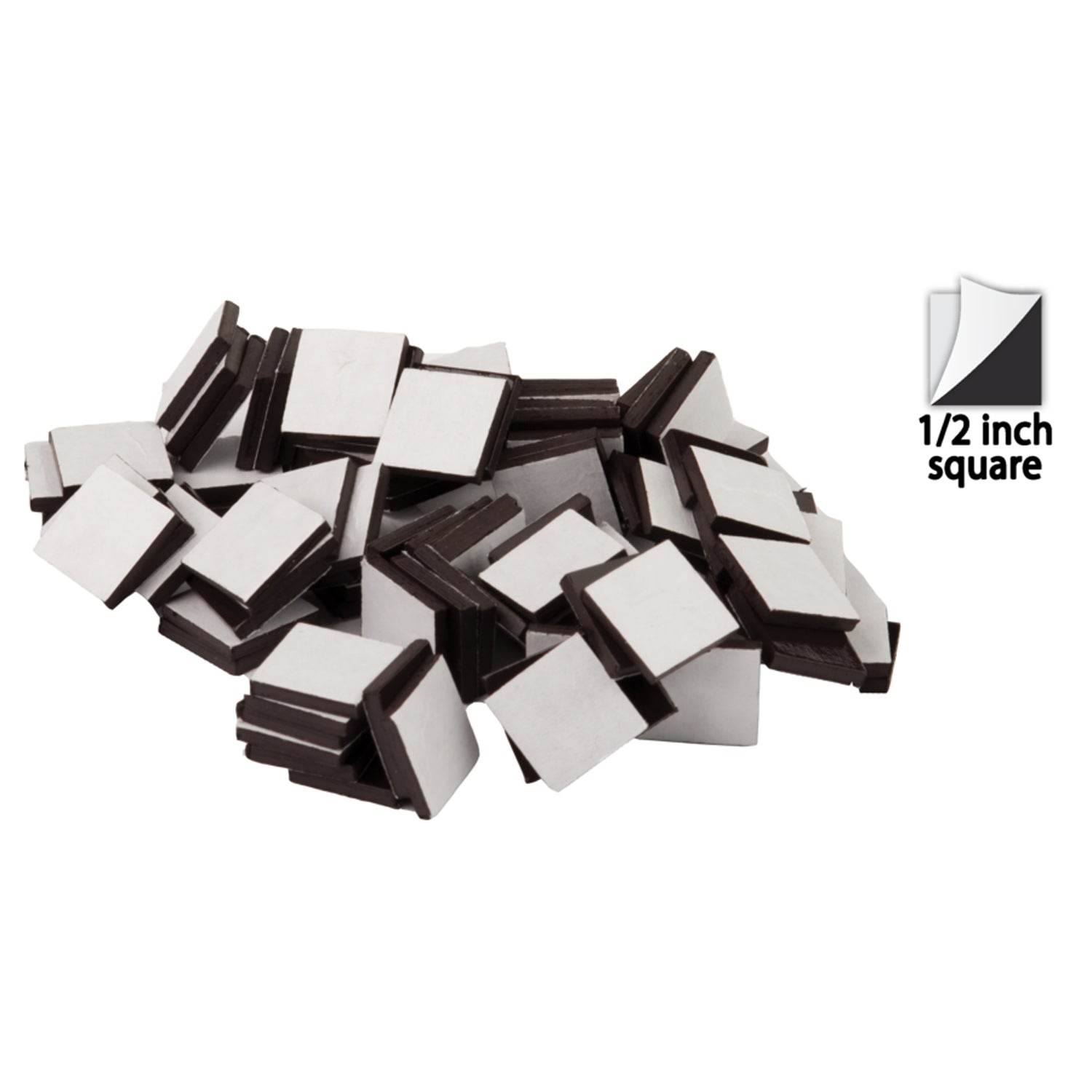 Adhesive Magnetic Squares (1/2" sq)