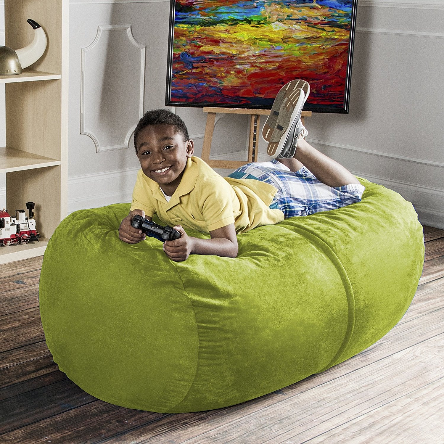 Jaxx Sofa Saxx 4-foot Bean Bag Lounger, Lime