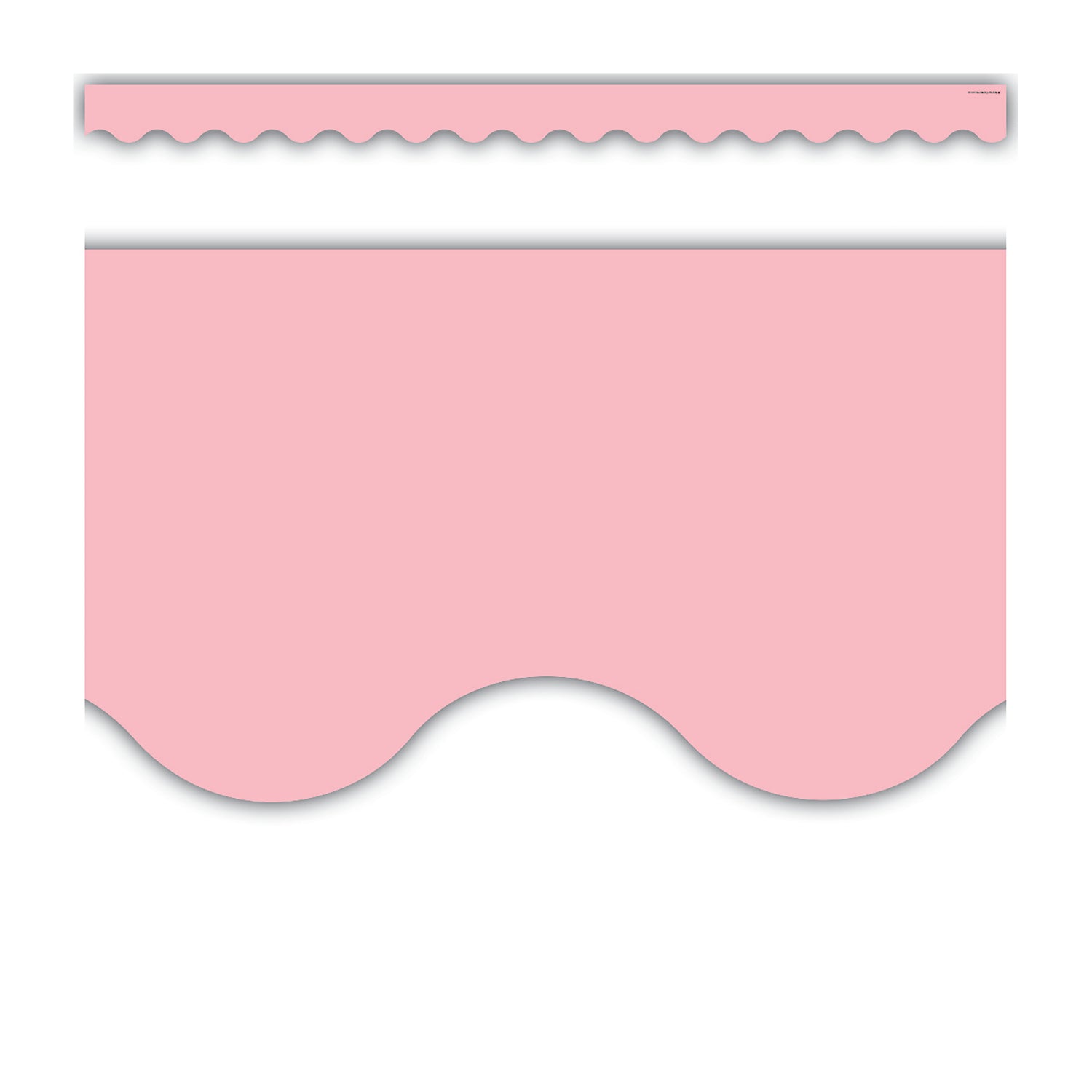 Pastel Pink Scalloped Border Trim, 35 Feet