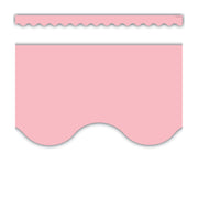 Pastel Pink Scalloped Border Trim, 35 Feet