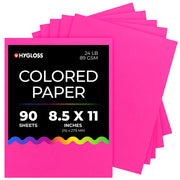 Hygloss Colored Paper - 8.5"x11", 90 count, Fuchsia