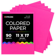 Hygloss Colored Paper - 11"x17", 90 count, Fuchsia