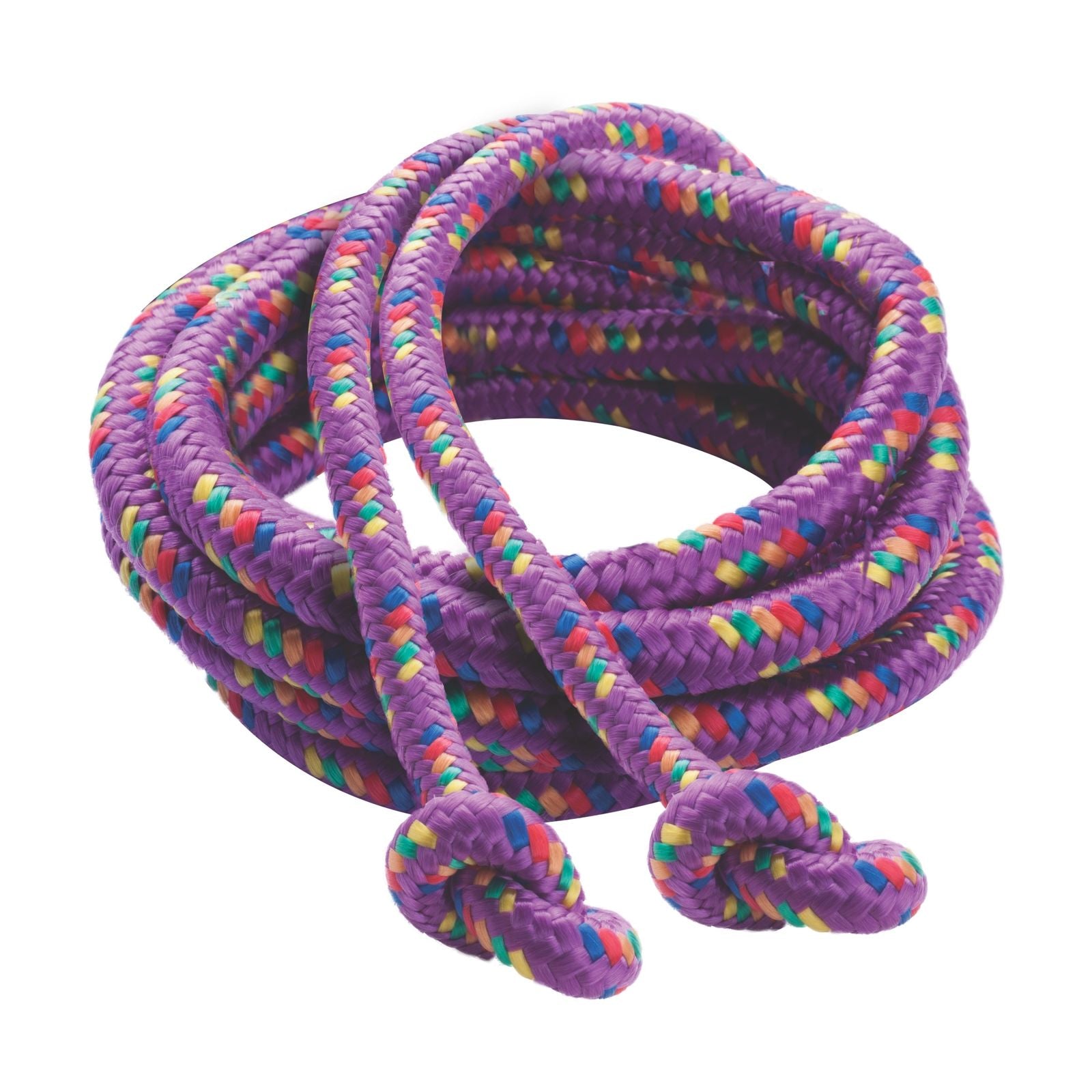 Braided Nylon Jump Rope, Assorted Colors, 8' Length, Pack of 6