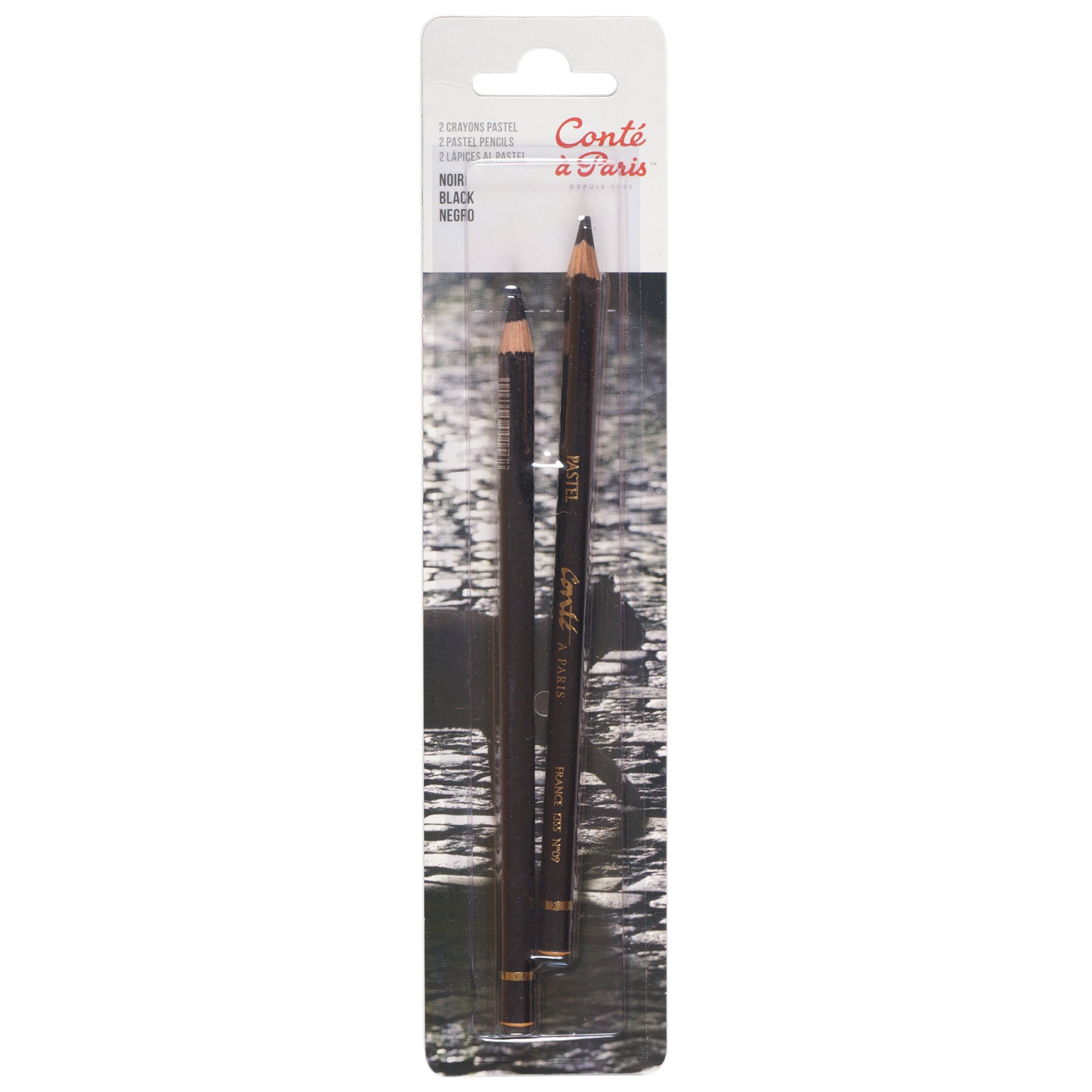 Pastel Pencils, Black, Pack of 2