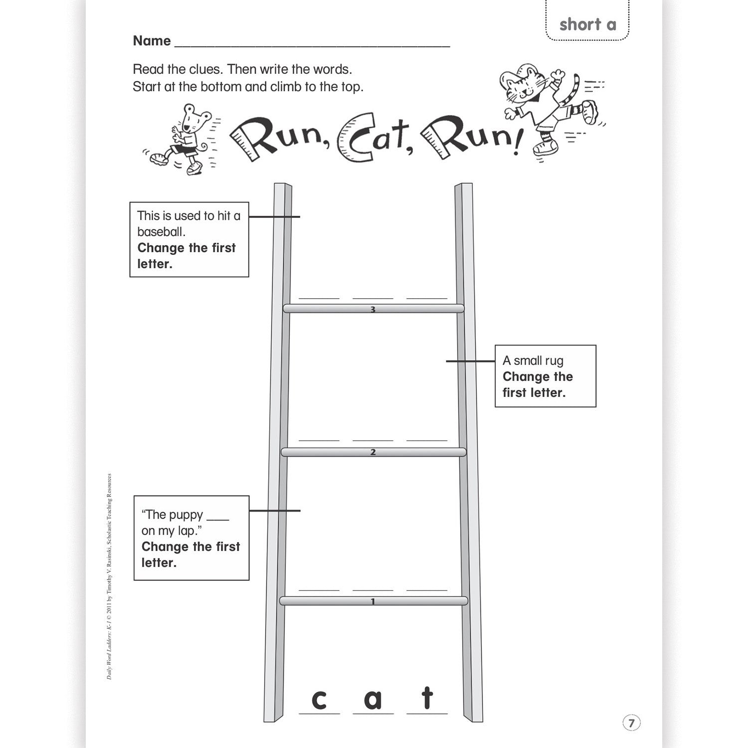 Daily Word Ladders, Grades K-1, 8-3/8" Width, 10-7/8" Length