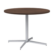 Bush Business Furniture 42-inch Round Conference Table with Metal Base in Black Walnut - 41.38" Width x 41.38" Depth x 30.33" Height