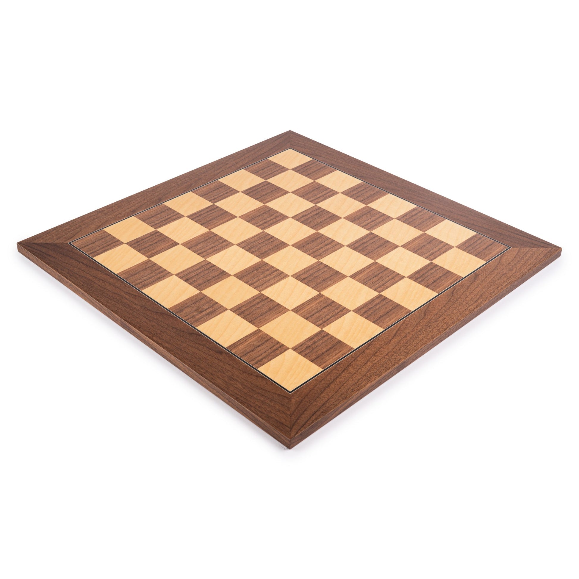 Deluxe Walnut Wood Chess Board – Handmade in Spain, 22 in.