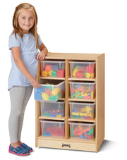 Jonti-Craft® 8 Cubbie-Tray Mobile Unit - with Clear Trays