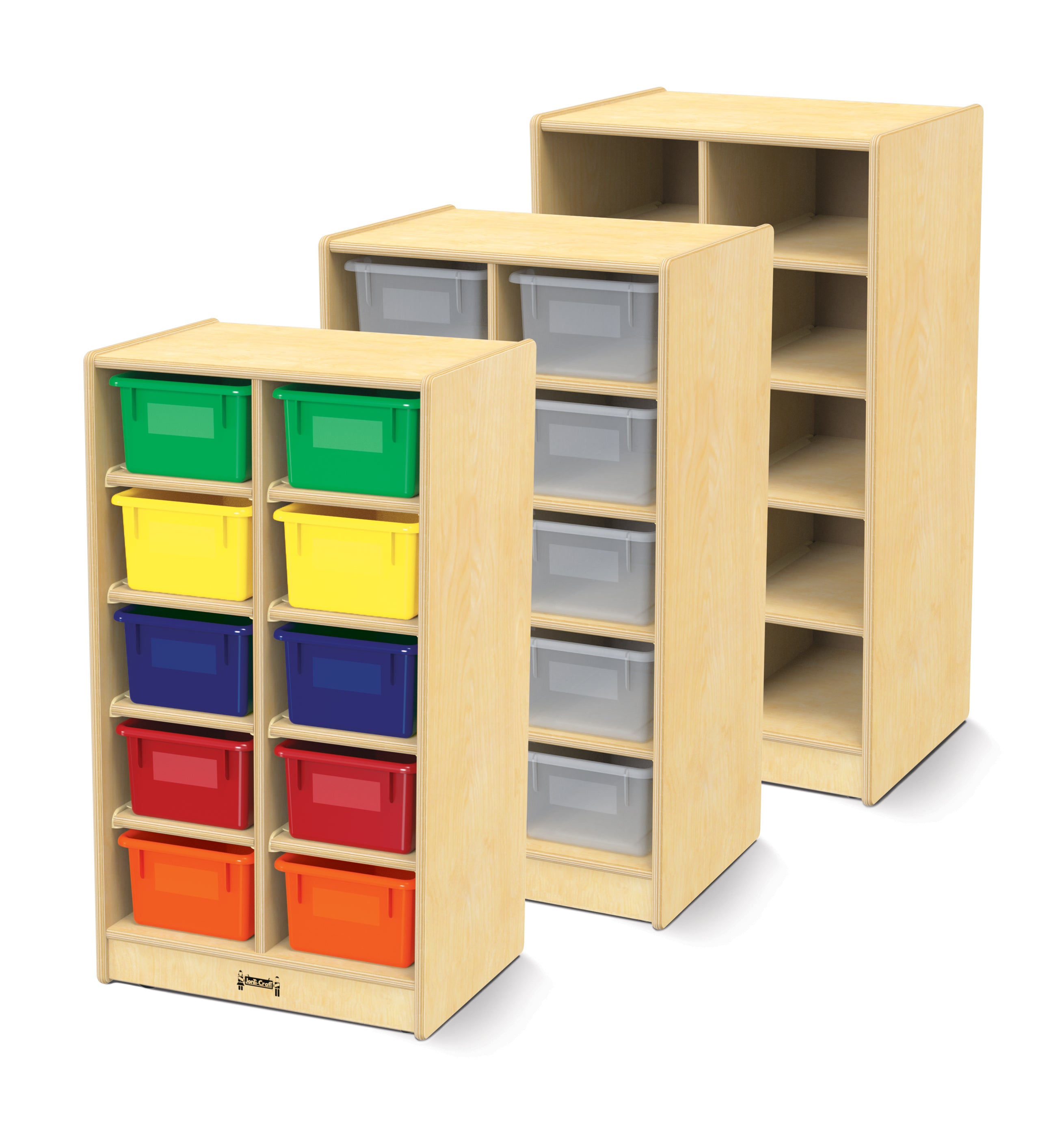 Jonti-Craft® 10 Cubbie-Tray Mobile Unit - with Clear Trays