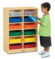 Jonti-Craft® 12 Paper-Tray Mobile Storage - with Colored Paper-Trays