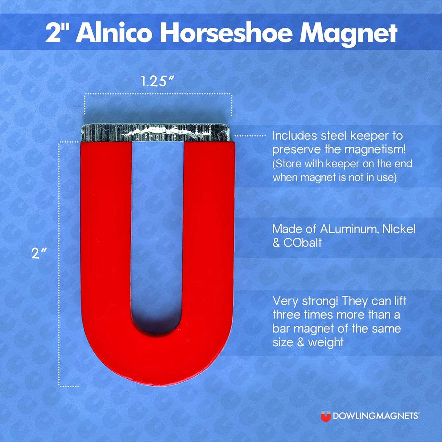 Alnico 2" Horseshoe Magnet