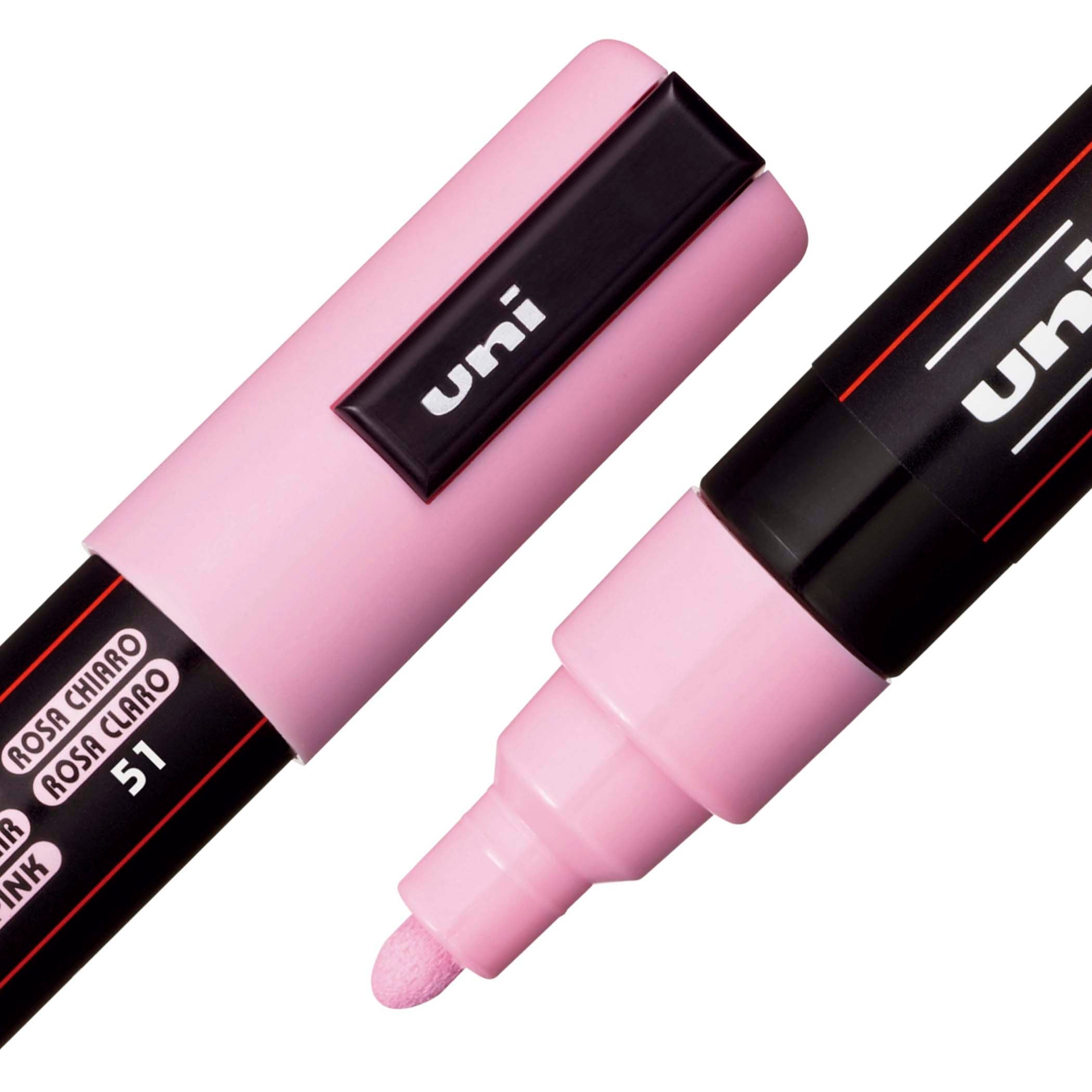 uni® POSCA PC-5M Water-Based Paint Markers, Reversible Medium Tip (1.8-2.5mm), Light Pink