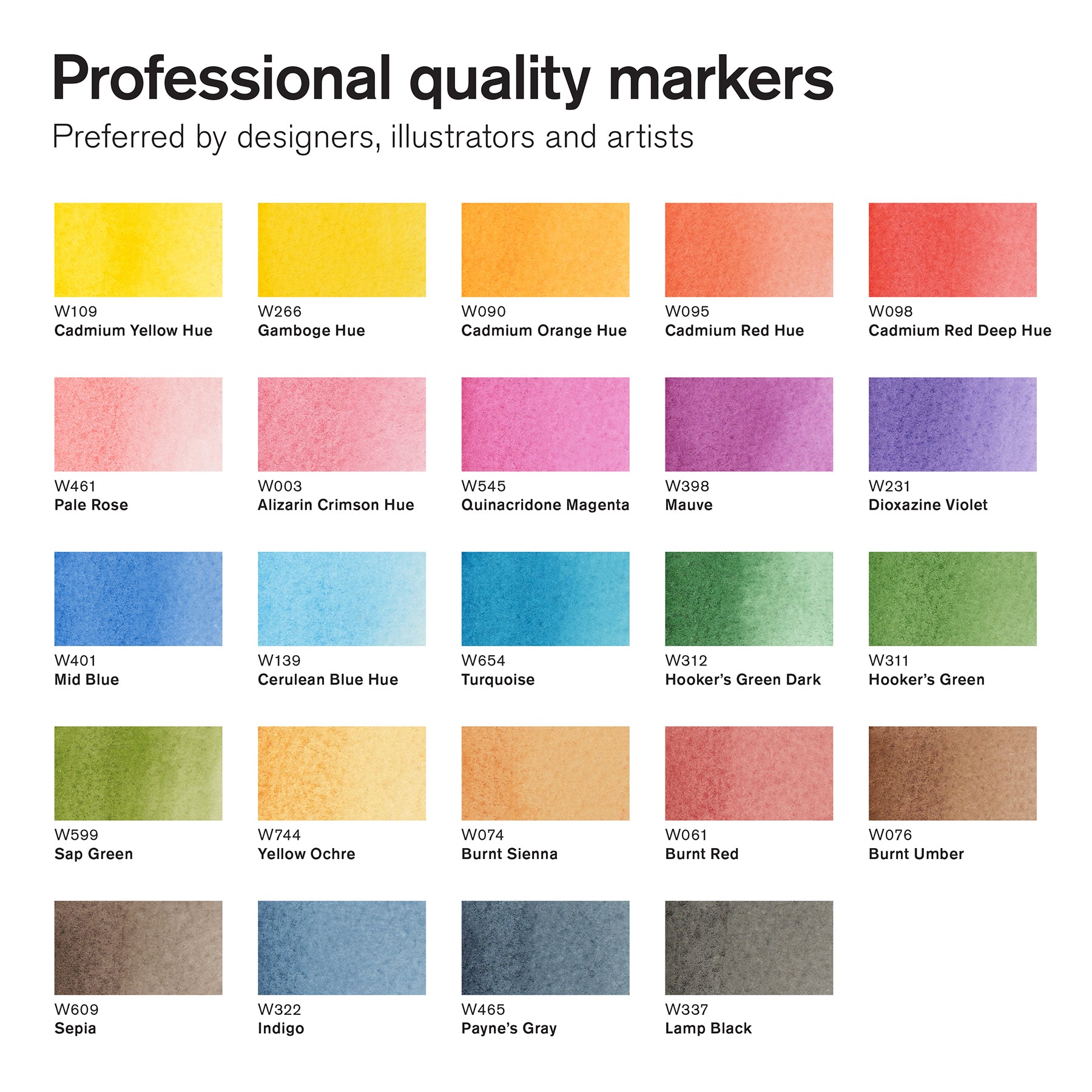 WN ProMarker Watercolour 24 Basic Collection