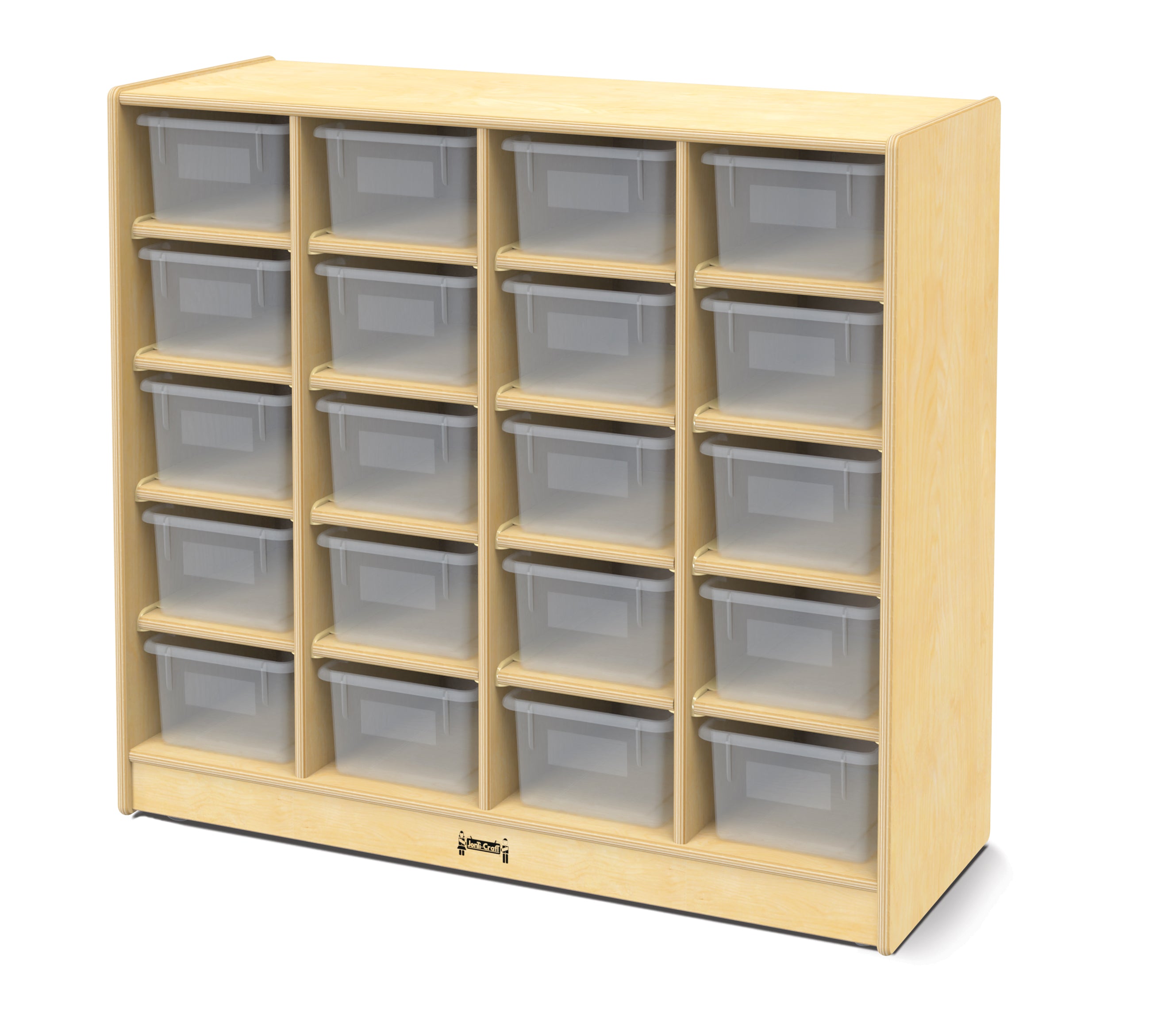 Jonti-Craft® 20 Cubbie-Tray Mobile Unit - with Clear Trays