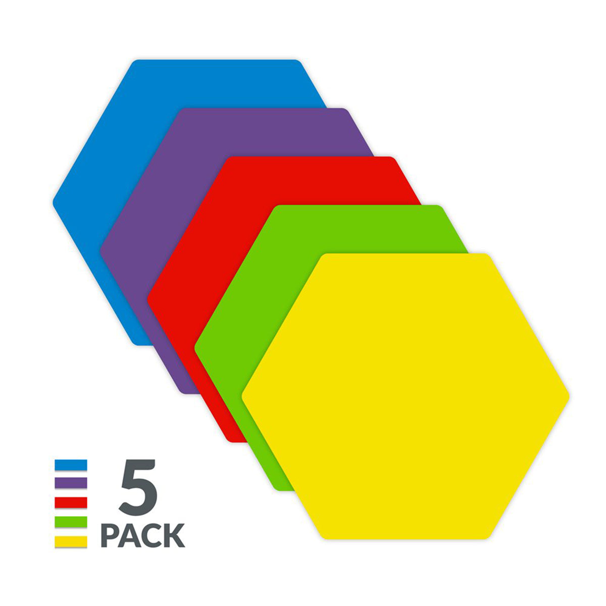 DRY ERASE HEXAGON DECALS 11X11 5PK
