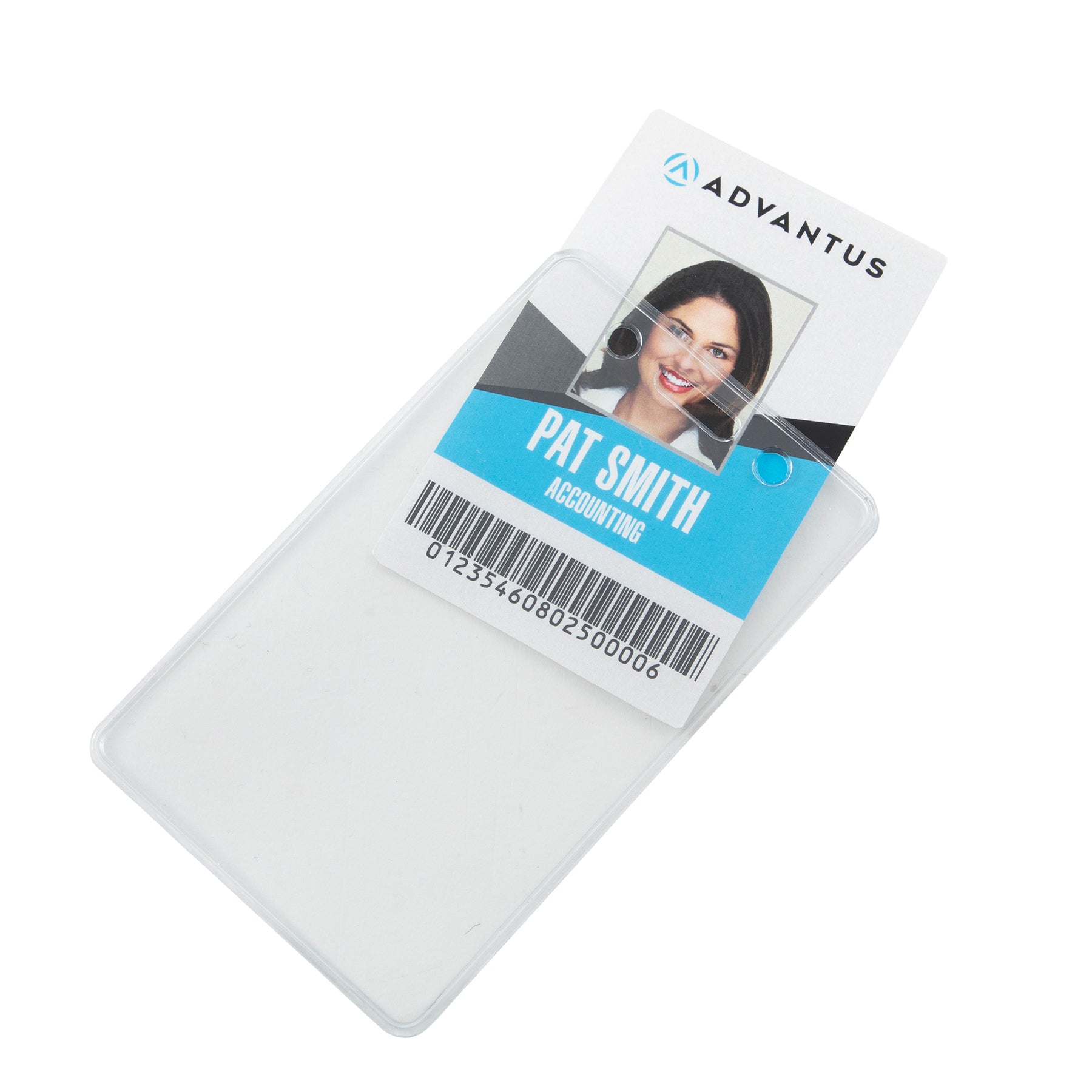 Proximity Badge Holders, Vertical, Clear, Pack of 50