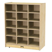 Jonti-Craft® 15 Cubbie-Tray Mobile Unit  without Trays - Magnetic Write-n-Wipe Back