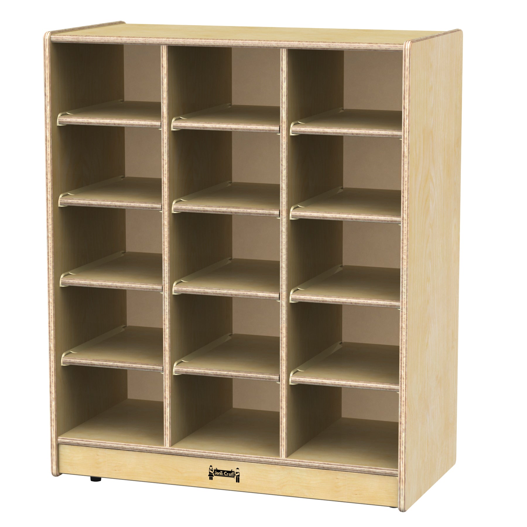 Jonti-Craft® 15 Cubbie-Tray Mobile Unit  without Trays - Magnetic Write-n-Wipe Back