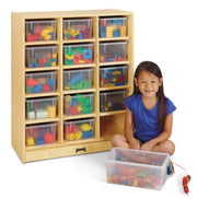 Jonti-Craft® 15 Cubbie-Tray Mobile Unit – with Clear Trays