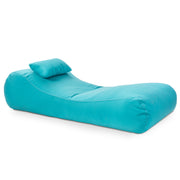 Arlo Outdoor Bean Bag Sun Lounger - Pool and Patio Chaise Recliner, Cancun Blue