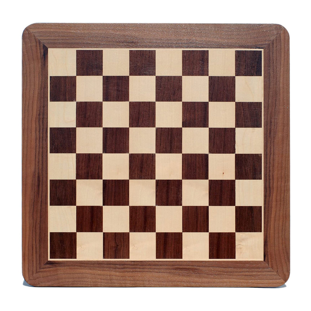 Grand Chess Board – Walnut Wood with Rounded Corners 21 in.