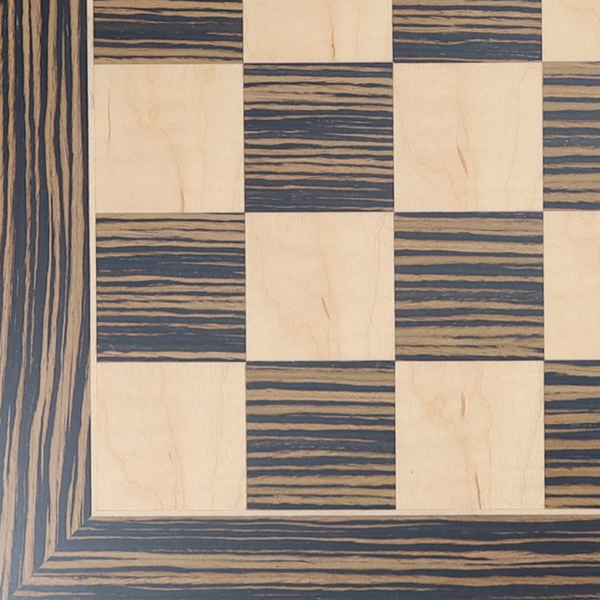 Grand Chess Board - Black Stained & Natural Wood 20.75 in.