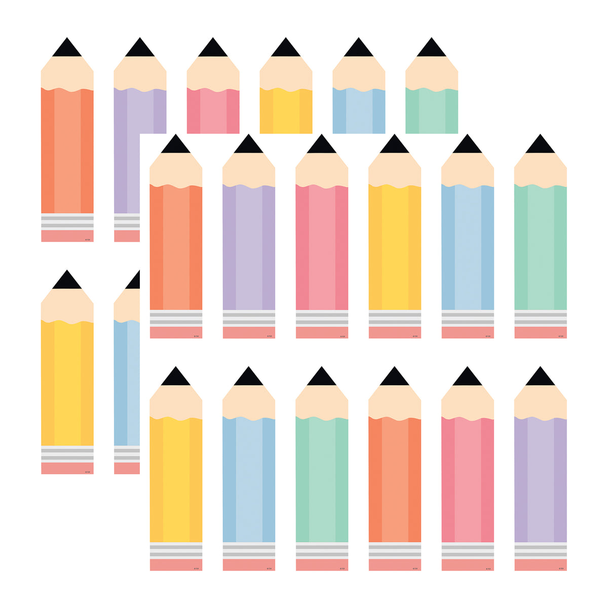 (2 PK) COOL SCHOOL PENCILS ACCENTS