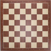 Mahogany Stained Wooden Chess Board, Algebraic Notation,19.75 in.