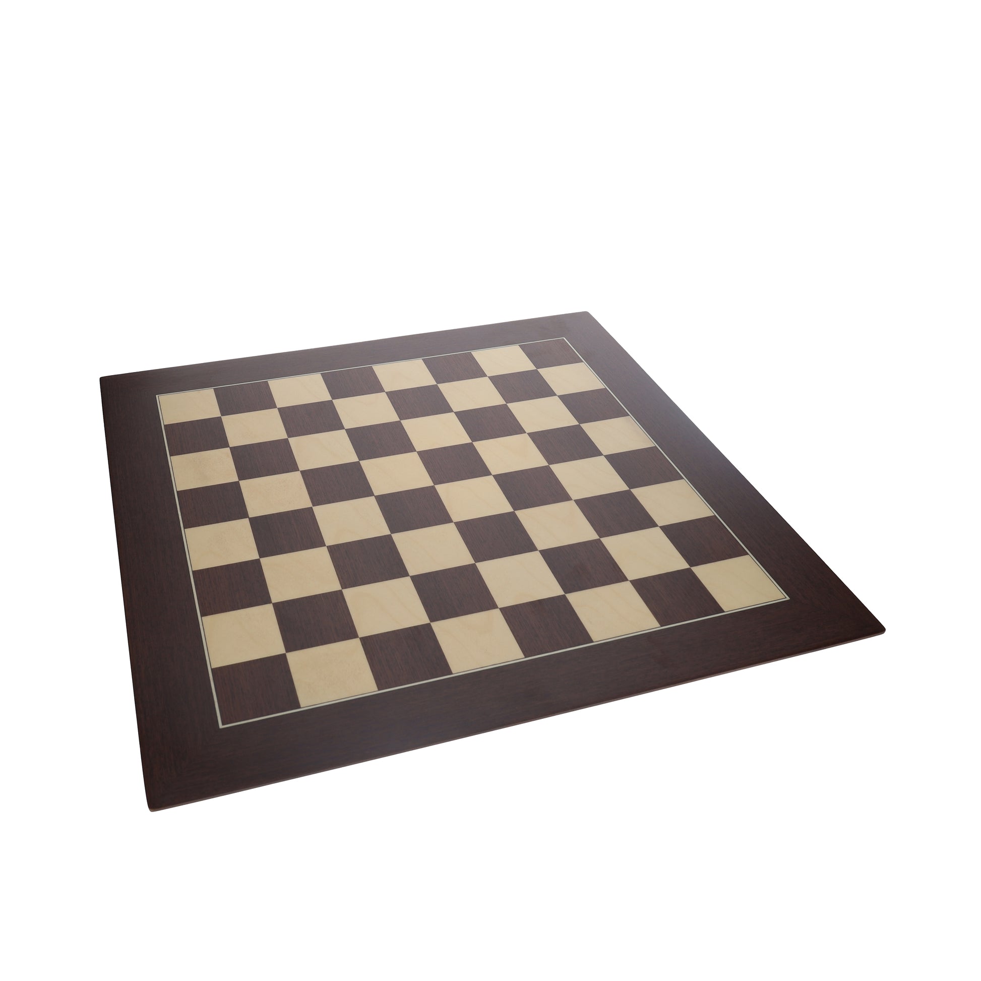 Deluxe Wenge and Sycamore Wooden Chess Board - 21.625 inches