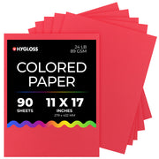 Hygloss Colored Paper - 11"x17", 90 count, Red