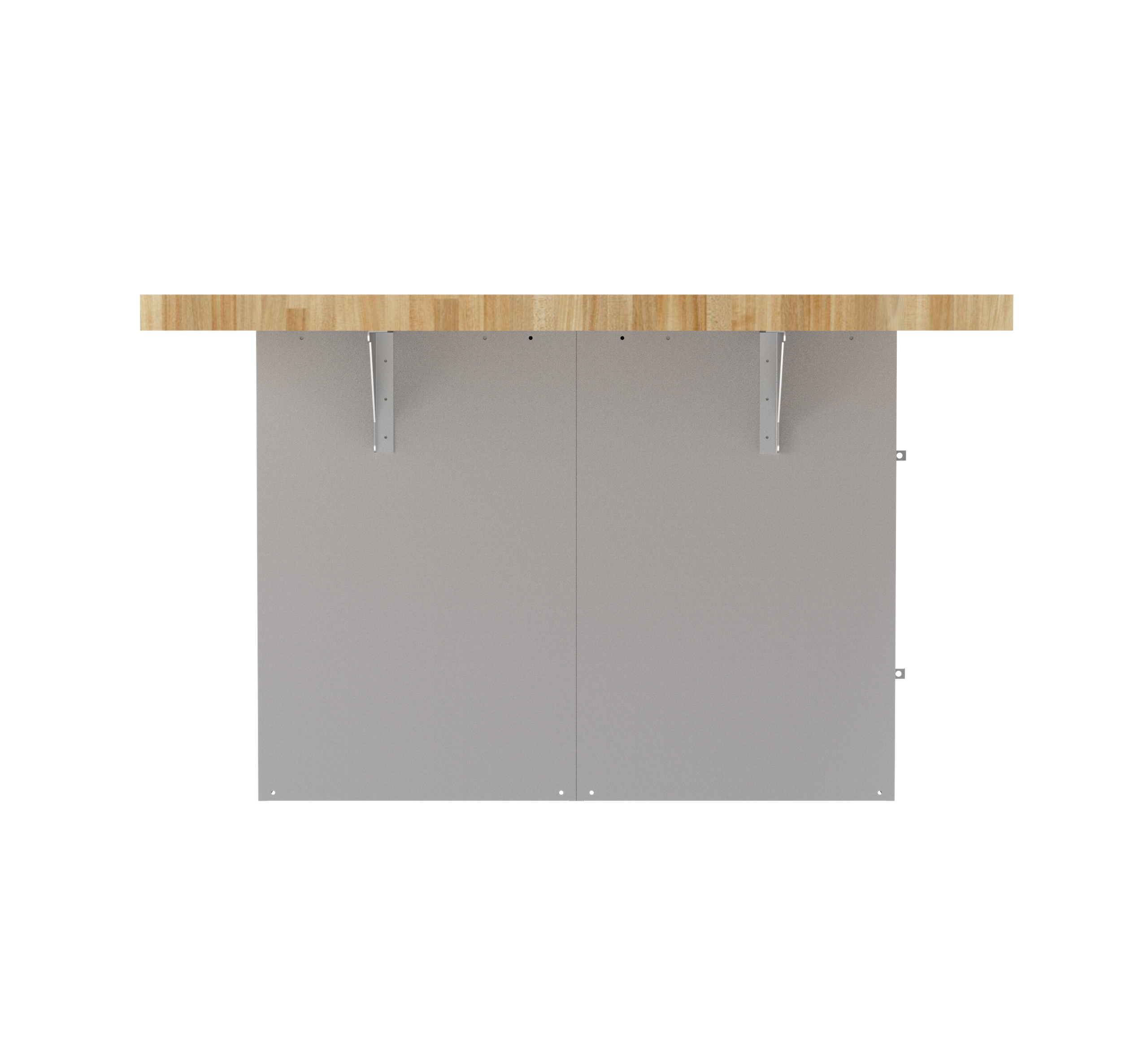 Forum Industrial Arts Four-Station Workbench with Steel Lockers W/O Vises