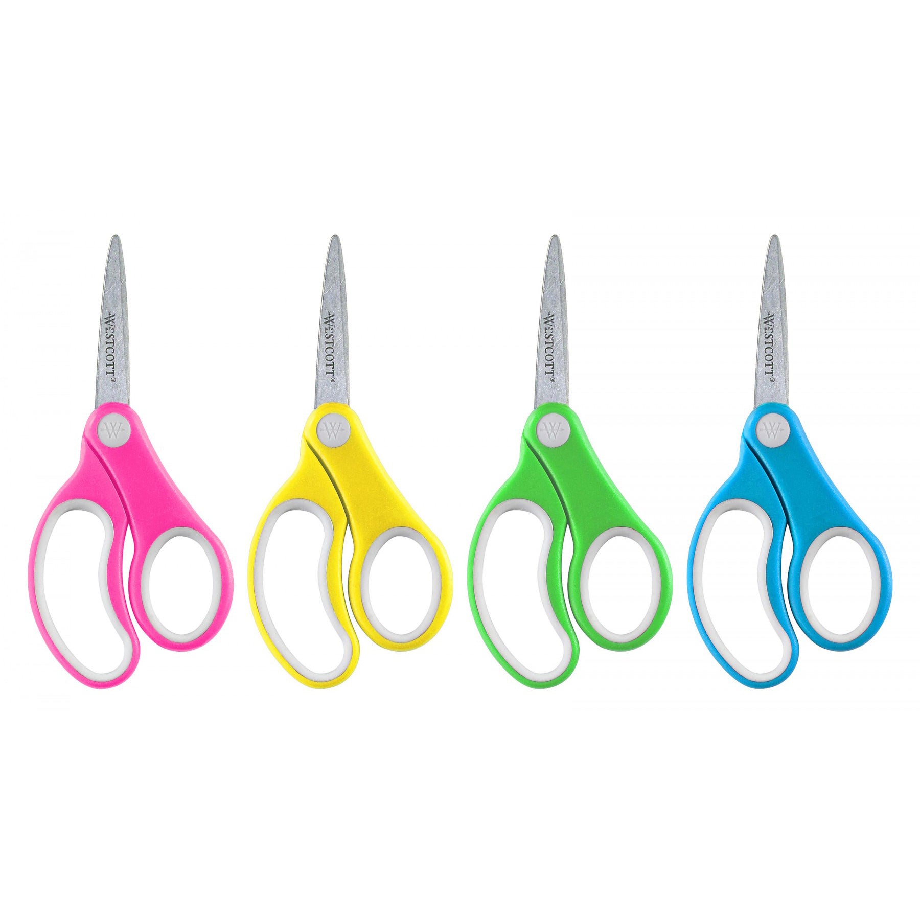 Soft Handle 5" Kids Scissors, Pointed, Assorted Colors (No Color Choice)