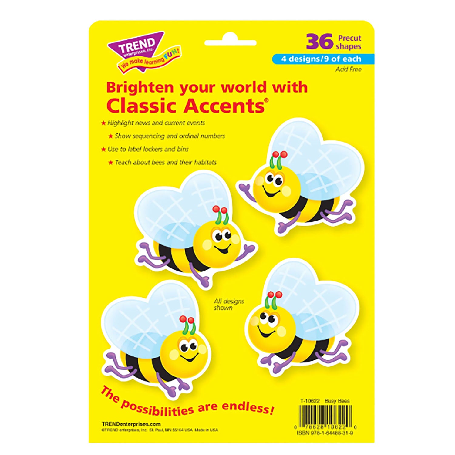 Busy Bees Classic Accents® Variety Pack, 36 Count