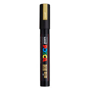 uni® POSCA PC-5M Water-Based Paint Markers, Reversible Medium Tip (1.8-2.5mm), Gold