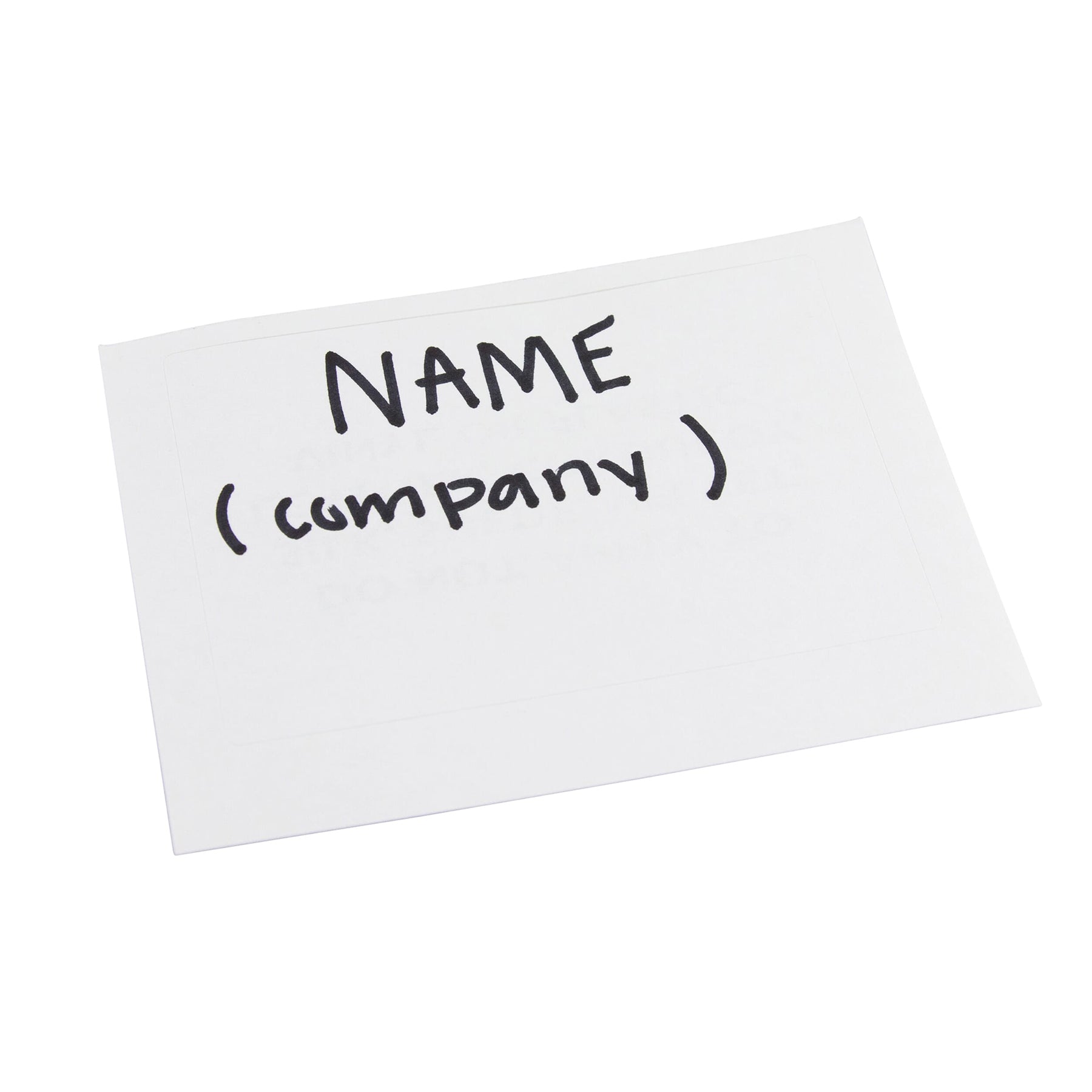 Plain Adhesive Badges, White, Pack of 100